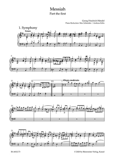 G. F. Handel : Messiah HWV 562