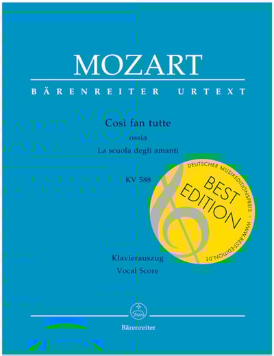 W. A. Mozart : Cosi fan tutte K. 5881