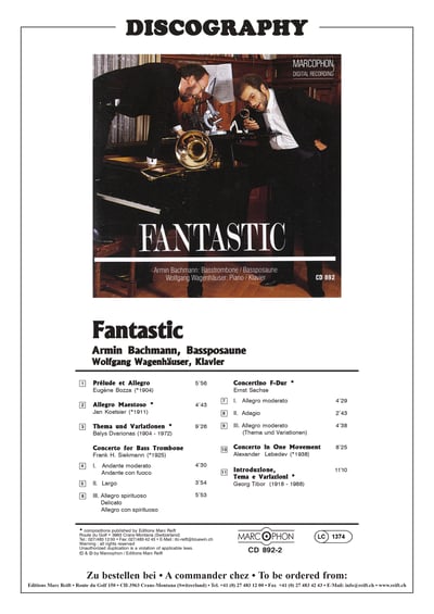 Allegro Maestoso Op. 58, No. 2 Bass Trombone & Piano3