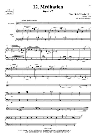 20 Greatest Meditations Trumpet or Cornet & Piano14