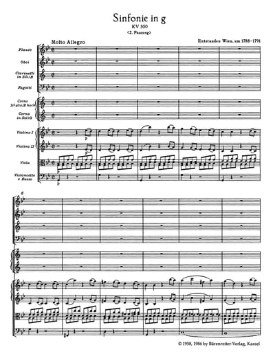 W. A. Mozart : Symphony No. 40 in G min K. 550  莫札特：G小調 第40號交響曲 作品K. 5502