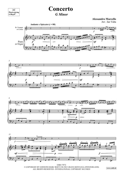 Concerto G Minor Trumpet or Cornet & Piano (Organ)4