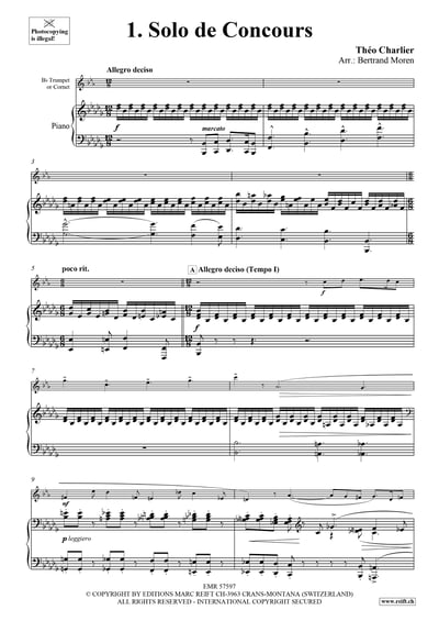 1. Solo de Concours Trumpet or Cornet (B flat  + C) & Piano4