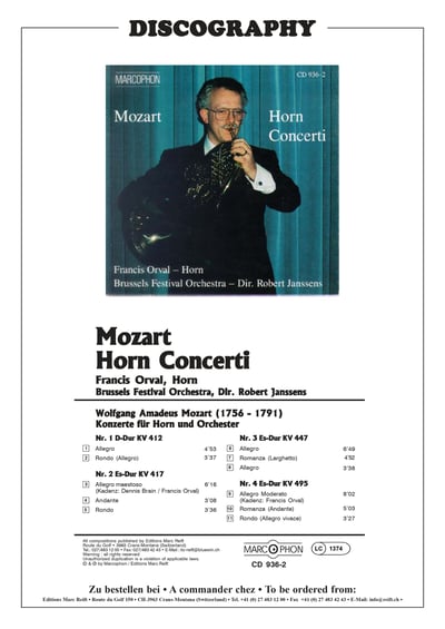 Konzert No. 1 D-Dur / KV 412 Horn & Piano3