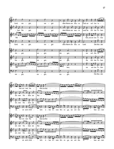 J. S. Bach : Singet dem Herrn ein neues Lied BWV 225. Motet for two mixed choirs (SATB + SATB), instruments ad lib.3