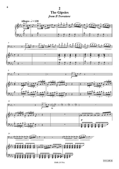 2 Chorus Of Gipsies The Gipsies from La Traviata / The Gipsies from Il Trovatore Bassoon & Piano (Organ)4