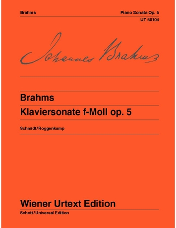 J. Brahms : Piano Sonata for piano - op. 5   布拉姆斯 ： 鋼琴奏鳴曲 作品. 51
