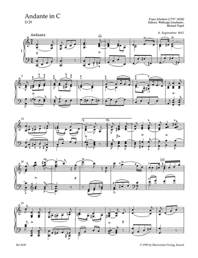 F. Schubert : Easy Piano Pieces and Dances2
