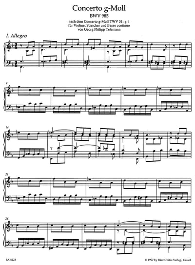 J.S.Bach: Keyboard Arrangements of Works by Other Composers. Vol. 3: 985-987, 592a, 972a, 965, 966, 9542