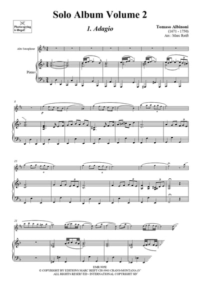 Solo Album (Vol. 1-10 + 2 CDs) Alto Saxophone & Piano (Organ) + Play Back / Play Along CD or MP3 (Download)4