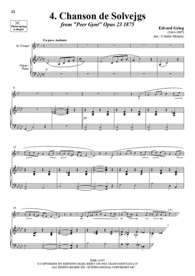 20 Greatest Meditations Trumpet or Cornet & Piano6