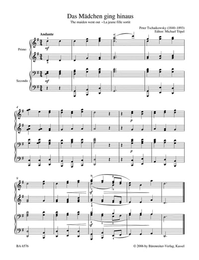 Tschaikowsky: Easy Piano Pieces and Dances    柴可夫斯基：鋼琴小品與舞曲集2