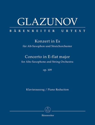 A. Glazunov : Concerto for Alto Saxophone und String Orchestra in E-flat major op. 1091