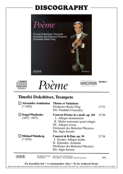 Concert-Poème C Minor Op. 113 Trumpet or Cornet & Piano3