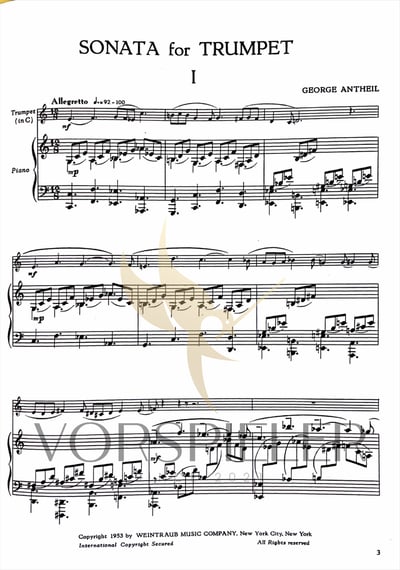 G. Antheil : Sonata for Trumpet   喬治·安塞爾：小號奏鳴曲3