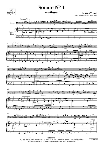 6 Sonatas Bassoon & Piano (Organ)3
