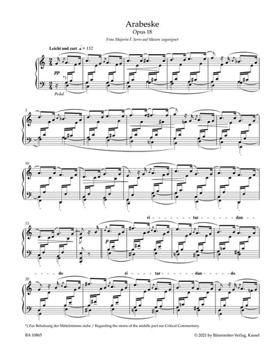 R. Schumann : Arabeske op. 18, Blumenstuck op. 192