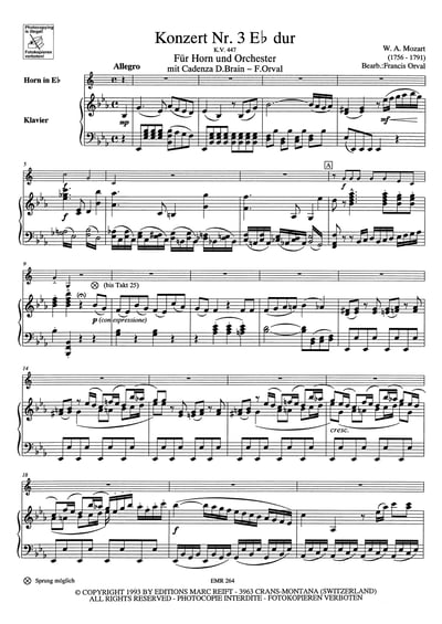 Konzert No. 3 Es-Dur / KV 447 Horn & Piano4