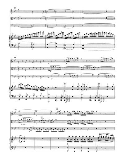 W. A. Mozart : Quartet for Piano, Violin, Viola and Violoncello in G minor K. 4783