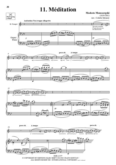 20 Greatest Meditations Trumpet or Cornet & Piano13