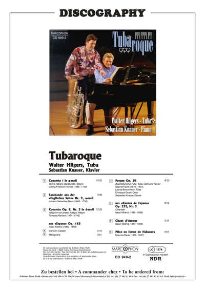 Concerto in d-moll Op. 9, No. 2 Tuba & Piano3