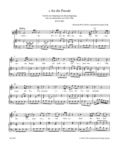 W. A. Mozart : Complete Songs for High Voice and Piano2