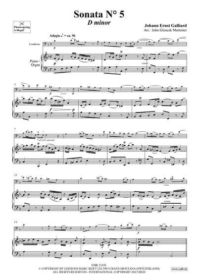 Sonata No. 5 in D minor Trombone & Piano (Organ)3