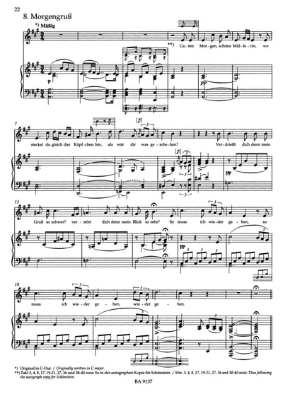 F. Schubert : "Die schoene Muellerin op. 25  for medium voice"  舒伯特：美麗的磨坊少女 作品. 25 for medium voice3