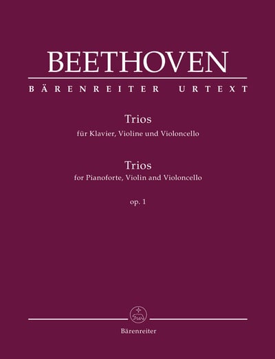 L. v. Beethoven﹔Trios for Pianoforte, Violin and Violoncello op. 1  貝多芬 : 三首鋼琴三重奏 作品. 1 合集1