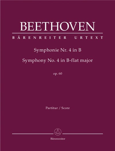 L. v. Beethoven : Symphony No. 4 in B-flat maj op. 60  貝多芬：降B大調 第4號交響曲 作品. 601
