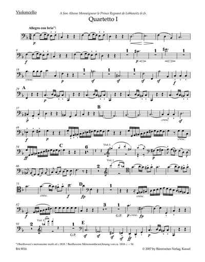 L. v. Beethoven：String Quartets op. 188