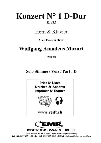 Konzert No. 1 D-Dur / KV 412 Horn & Piano2