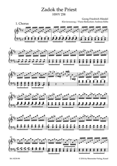 G. F. Handel : "Zadok the Priest HWV 258 Coronation Anthem for Mixed Choir and Orchestra"  韓德爾 : 牧師扎多克2