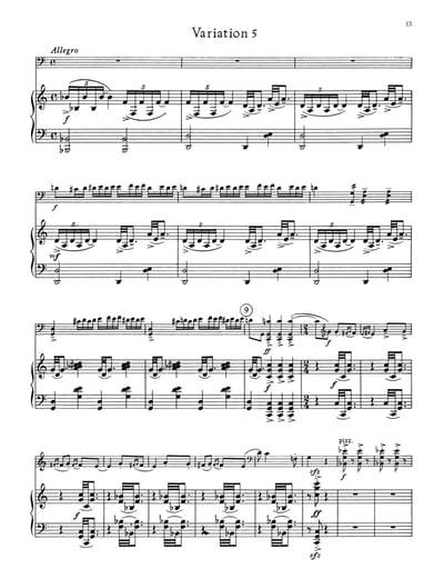 B. Martinu : Variations on a Slovakian Theme for Violoncello and Piano3