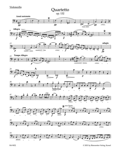 L. v. Beethoven﹔String Quartets in A minor op. 132  貝多芬 : 弦樂四重奏 作品. 1323