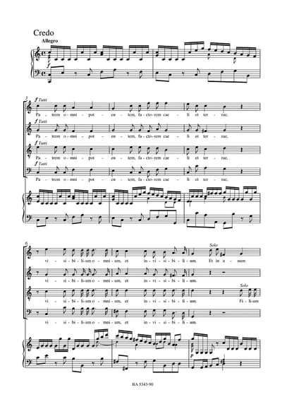 W. A. Mozart : Missa in C maj K. 220 - Sparrow Mass3