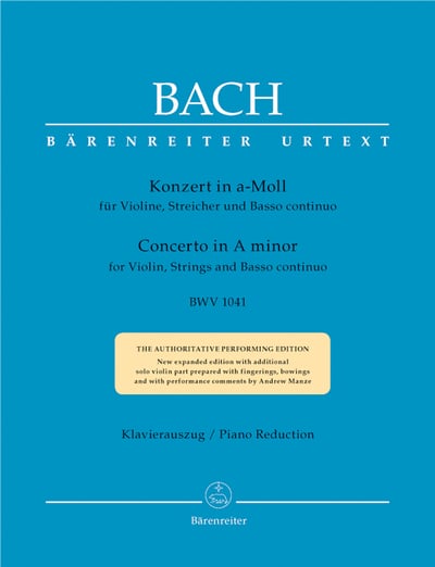 J. S. Bach : "Concerto in A min BWV 1041  for Violin, Strings & Bc"1