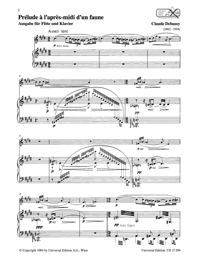 C. Debussy : Prélude à l'après-midi d'un faune for flute and piano   德布西：牧神的午後前奏曲2