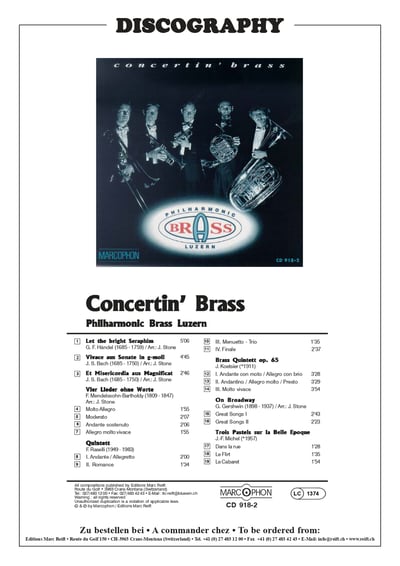 Brass Quintet 2 Trumpets, Horn, Trombone & Tuba3