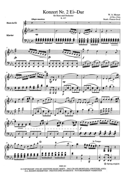 Konzert No. 2 Es-Dur / KV 417 Horn & Piano4