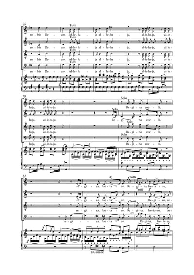 W. A. Mozart : Regina coeli in C maj K. 276 (312b)3