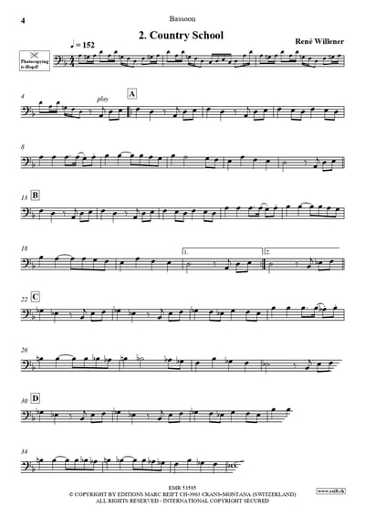 Bella Ciao Bassoon + Play Back / Play Along CD or MP3 (Download)4