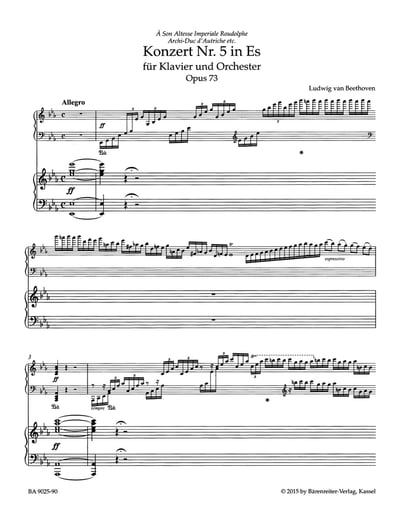 L. v. Beethoven : Concerto No. 5 in E-flat major for Pianoforte and Orchestra op. 73 "Emperor"2