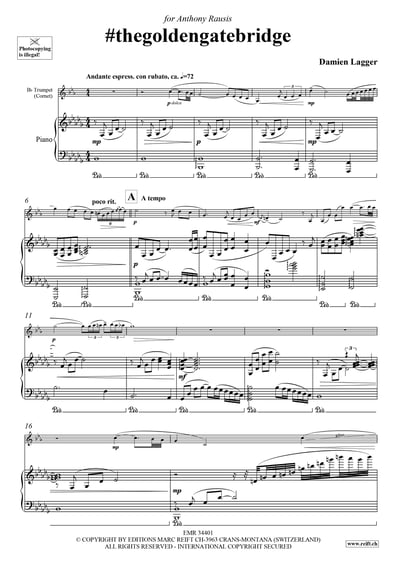 #thegoldengatebridge Trumpet / Cornet (B flat) & Piano3