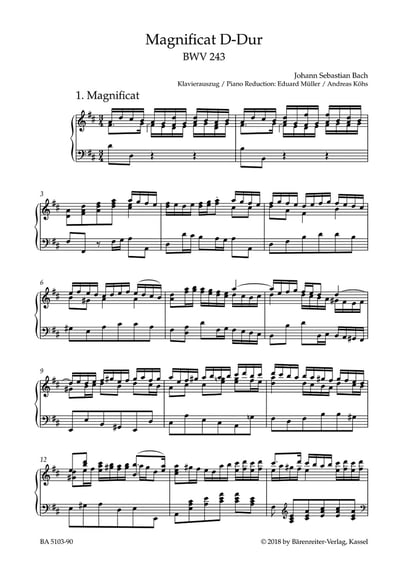 J. S. Bach : Magnificat in D maj BWV 2432