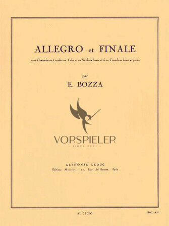 E. Bozza: Allegro And Finale, For Double Bass, Tuba, Bass Saxhorn Or Bass Trombone   波薩: 快板與終曲，給低音提琴、低音號、低音薩克斯號或低音長號1