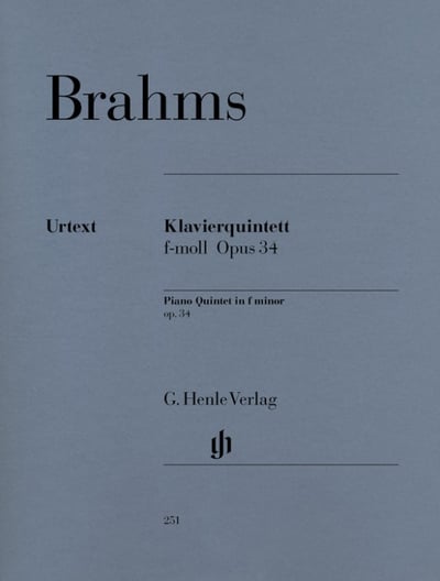 J.Brahms：Piano Quintet f minor op. 34  布拉姆斯：F小調鋼琴五重奏，作品Op. 341