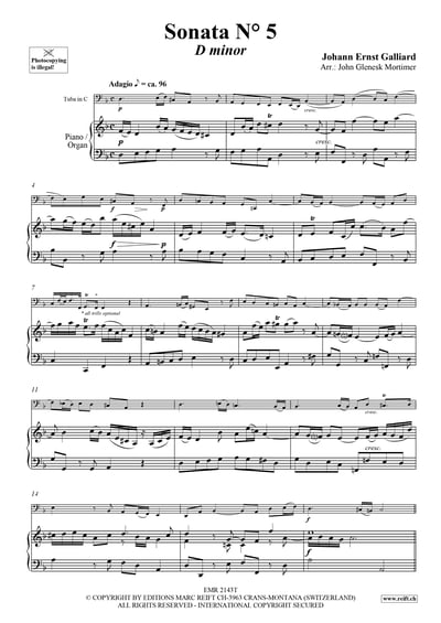 Sonata No. 5 in D minor Tuba in C & Piano (Organ)3