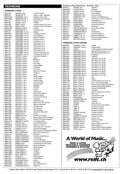 Zigeunerweisen Gipsy Airs / Chansons Tziganes Trombone & Piano9