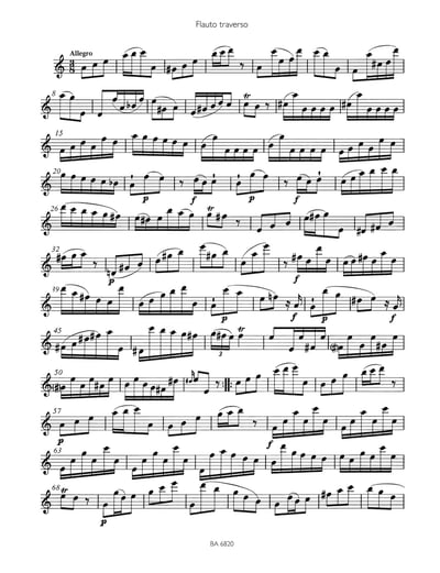 C. P. E. Bach : Sonata in A min for Flute Solo3